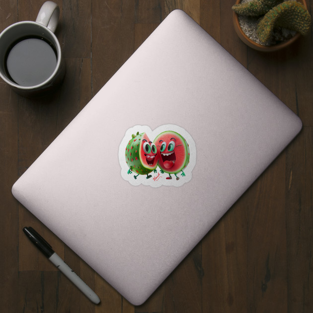 Dancing fruit emoticon, watermelon AI Haid Emoticon Funny Sticker